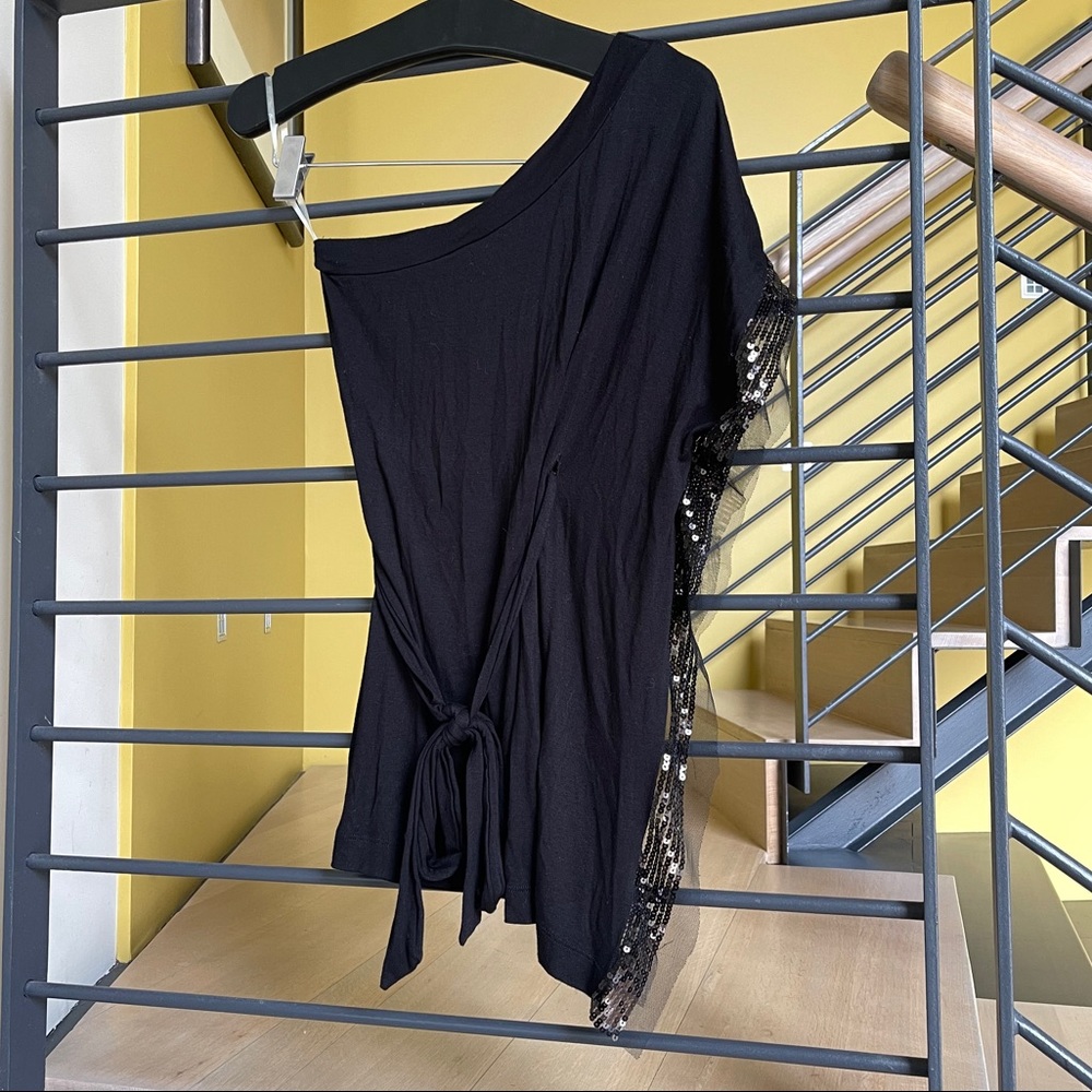 One shoulder, Sequin Detail Top